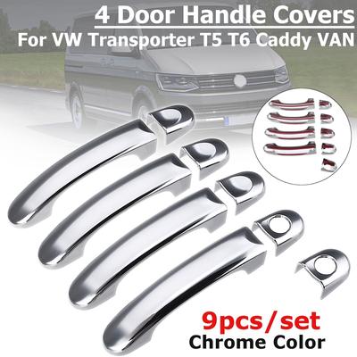 T5 Transporter//Caddy ABS Cromo Manijas de las puertas de acero inoxidable 8PCS Set