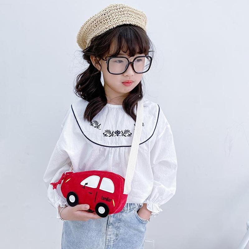 Mini Crossbody Bags Car Shape Shoulder Bag Solid Color Handbags Cute Cartoon Mini Messenger Bags