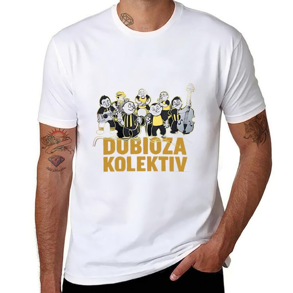 Dubioza kolektiv Maglietta Vestibilità Atletica Top Sportivo a Maniche Corte