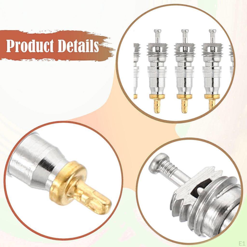 20 Pieces Air Conditioning Valve Core with Seal High Pressure Sturdy Service Kit