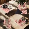 Elegant Camellia Brooch, Resin Rhinestone French Design, Sophisticated Women's Accessory for Banquets and Daily Wear