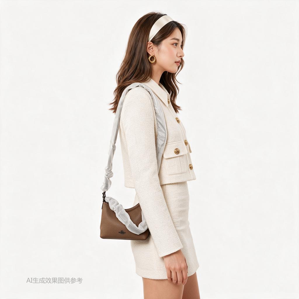 [Pre-Owned] Laurel 19 Letter Logo Detachable Leather Crossbody Shoulder Bag Small - Excellent #1BA0C4P