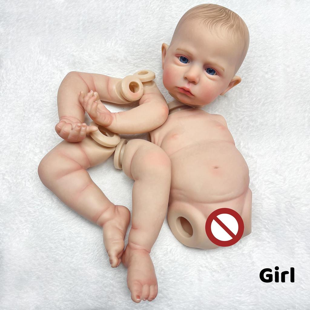 18-20palcový Cameron Reborn chlapec a dívka Celotělový měkký vinyl s 3D malovanými žilkami Viditelné realistické skutečné znovuzrozené panenky a sady nenabarvených panenek