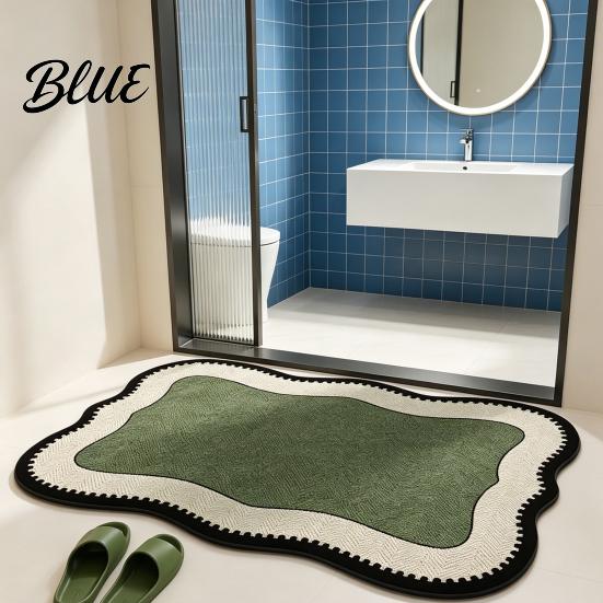 Soft Absorbent Floor with Anti-Slip Super Bath Door Mat Mat Bathroom Retro Rug Nordic Style