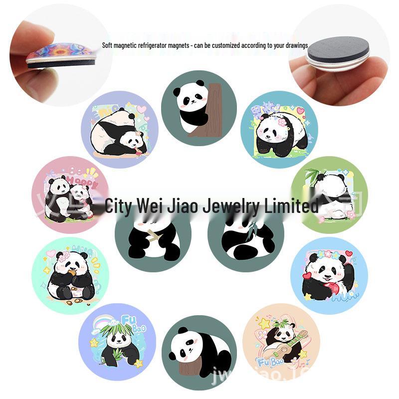 

Магнит Стеклянный Самоцвет Панда - Сделай сам Мультяшный Подарок Ручной Работы