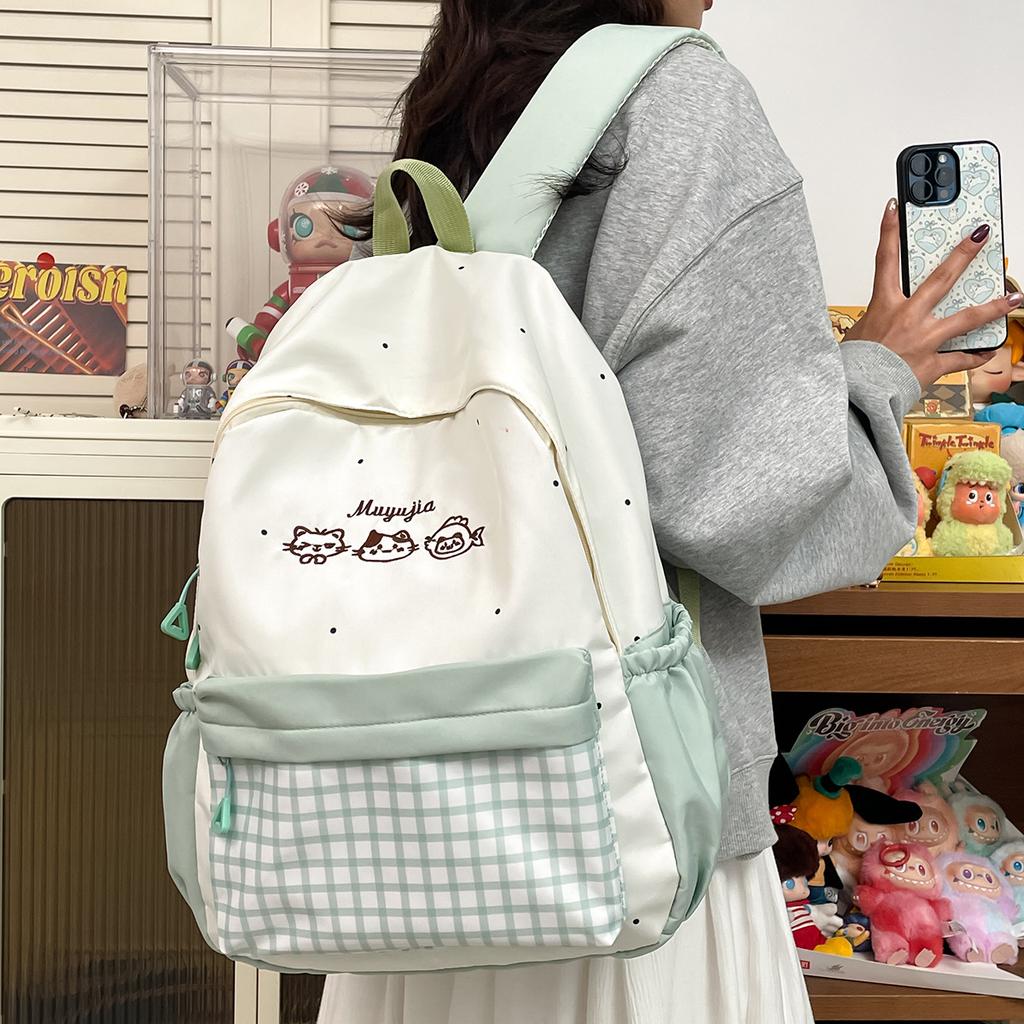 Schoolbag1011 high value fashion lightweight campus backpack large capacity simple versatile student durable backpack