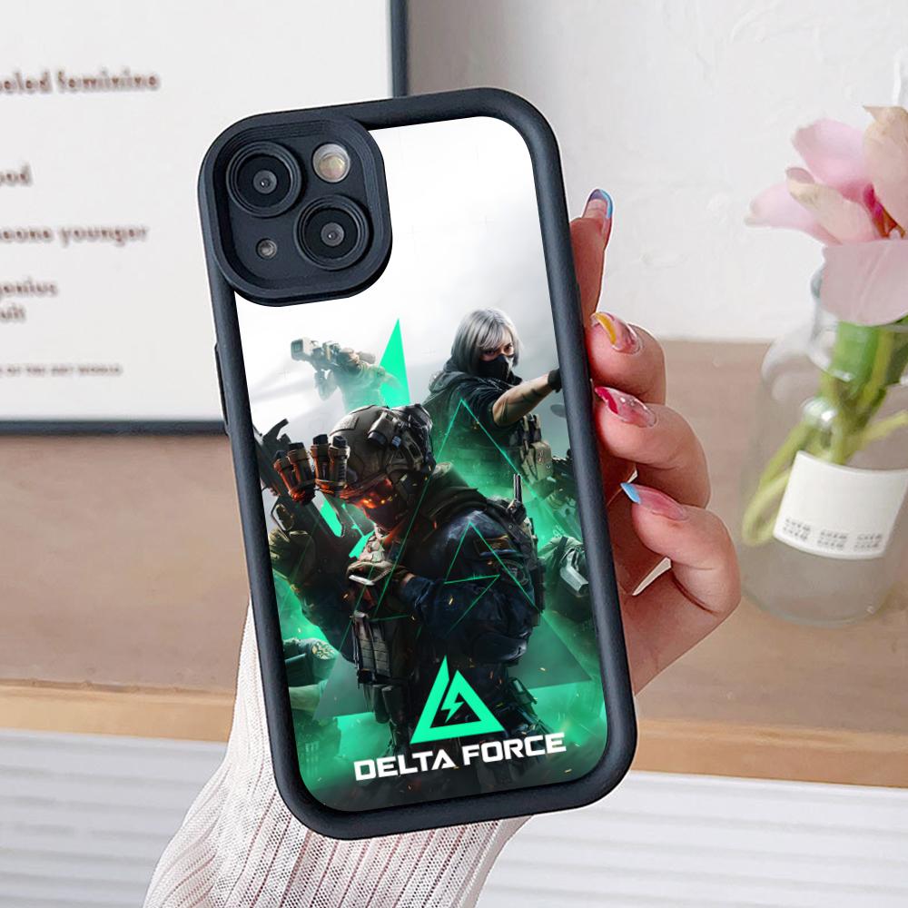 Game Delta Force Thicken TPU Mobile Phone Case for iPhone 17 16 15 14 13 12 11 Air Pro Max Plus Colorful Cover