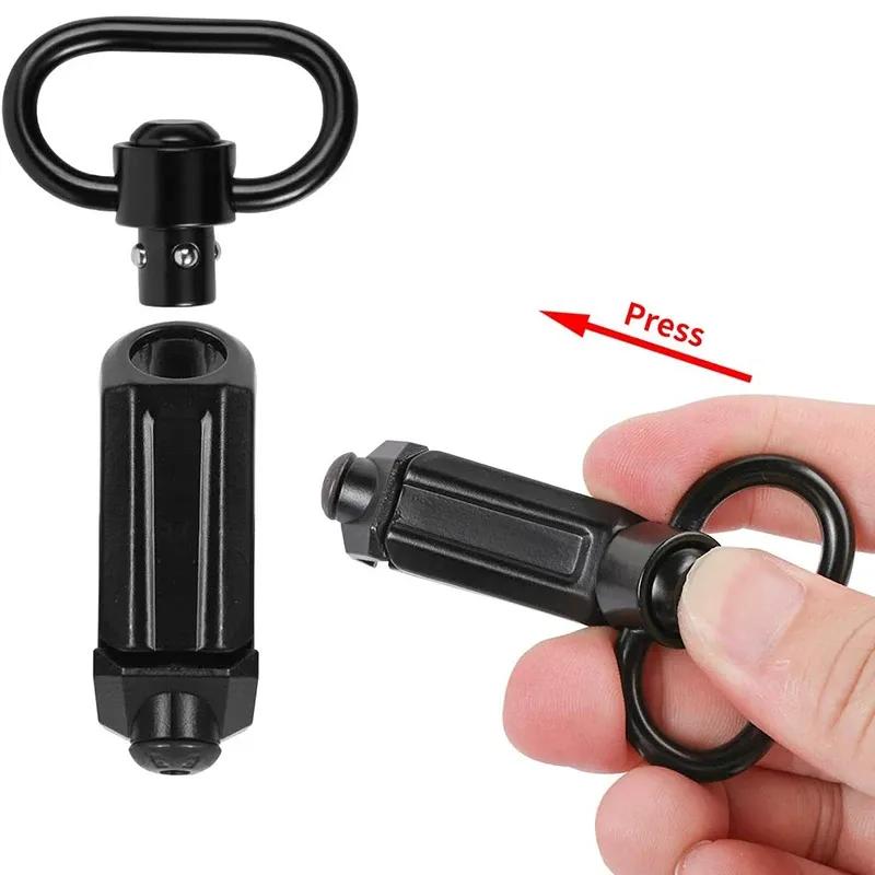 1/2pcs QD Sling Swivel Mount 360° Adapter 1.25Inch Push Button Shoulder Strap Attachment Hook Accessory 20mm Base For Hunting