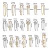 2pcs/lot Alloy Rhinestone Brooches Gold Silver Color Fixed Pins Brooch For Women Dress Safety Pin Brooches DIY Jewelry Making
