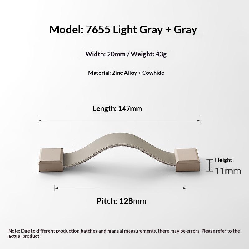 Cabinet Pull Brass Base Nordic Anti‑Collision Soft Leather Handle For Wardrobe Drawer Tatami Closet Kids Room Furniture Hardware