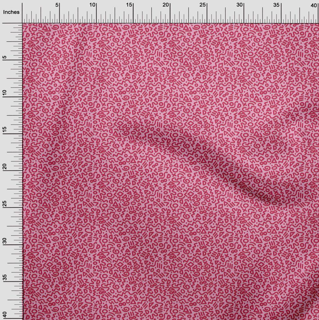 oneOone Baumwoll-Flex-Stoff in Fuchsia-Pink Geometrische Bastelprojekte Dekorationsstoff Gedruckt pro Meter 40 Zoll
