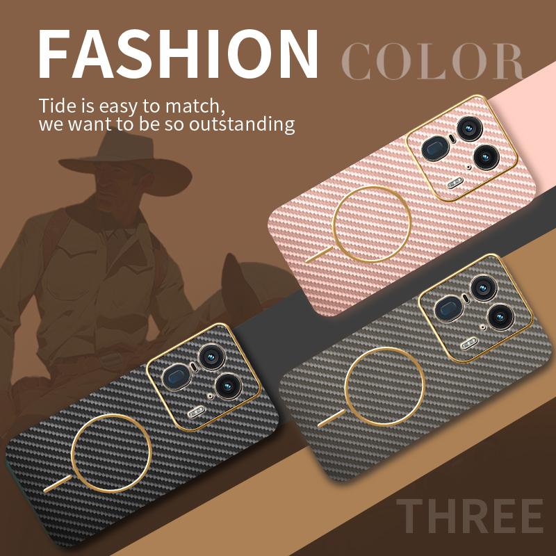 Beschichtung Fasertextur Magnetische Hülle für Motorola Moto Edge 60 50 40 Pro Neo Fusion Ultra 2023 G85 G86 G75 G56 für Magsafe Hülle