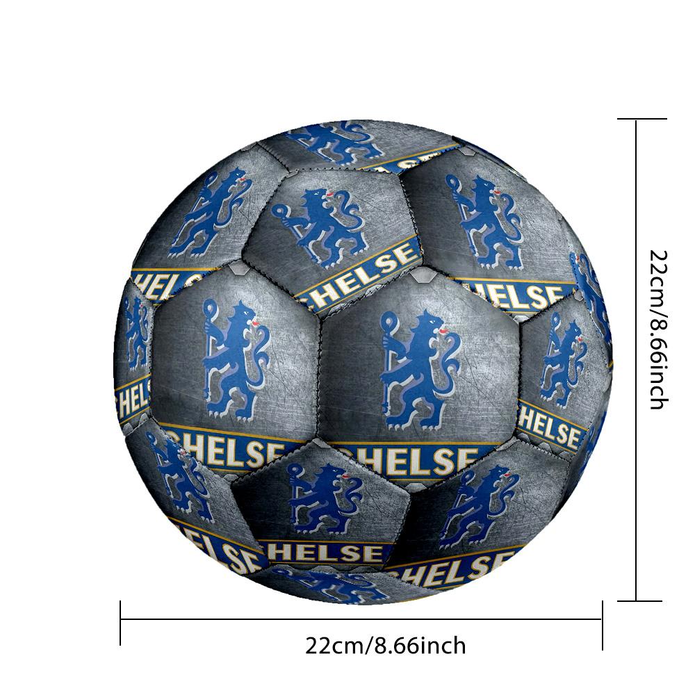 Chelsea FCSoccer Ball Colorful All Ages Machine Stitched PVC Competition Ready Durable High-Bounce