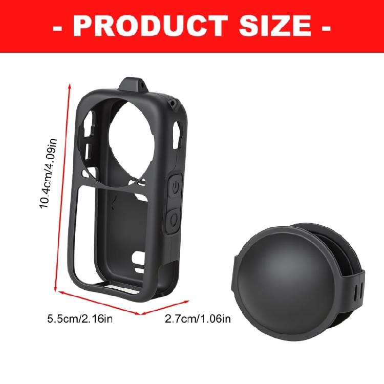 Black Camera Body Sleeve for X6 with Front and Rear Lens Covers, for Independent Removal and Camera Access