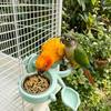 Anti-Splash Parrot Perch Feeder Detachable Bird Feeding Dish Bird Food Stand  Bird Training