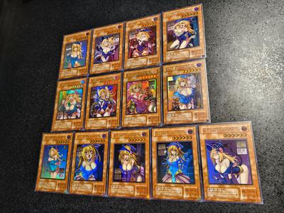 Yu-gi-oh! 13pcs/set Black Magician Girl Diy Self-made CardCollection Cards Gauze Flash Anime Toy Gift Cart 59x86mm
