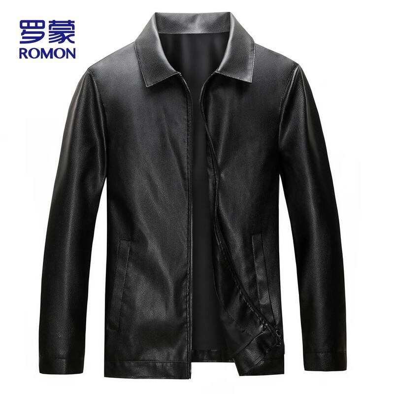 ROMON Men's Business Executive PU Leather Jacket 7051