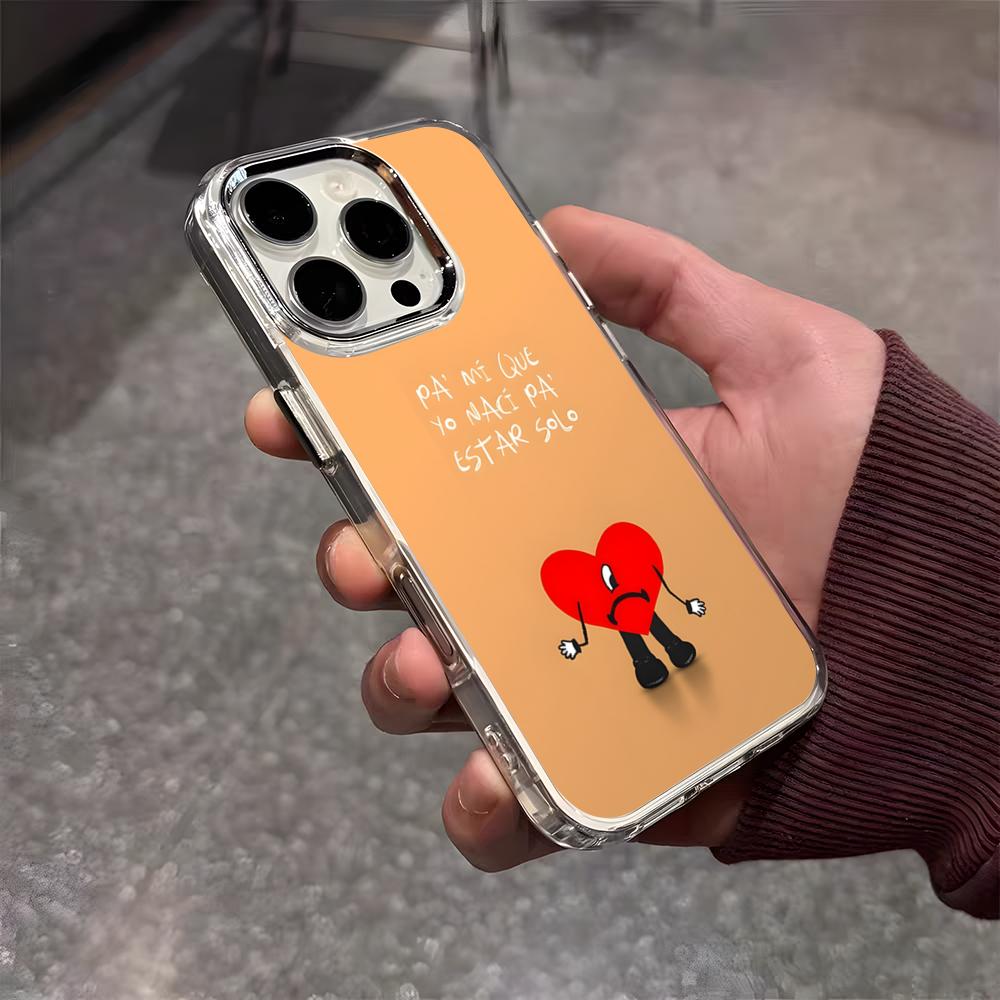 B-Bad B-Bunny Yo Perreo Sola Phone Case For IPhone 17 Air 16 E 15 14 13 12 11 Plus Pro Max Electroplated Transparent Soft Shell