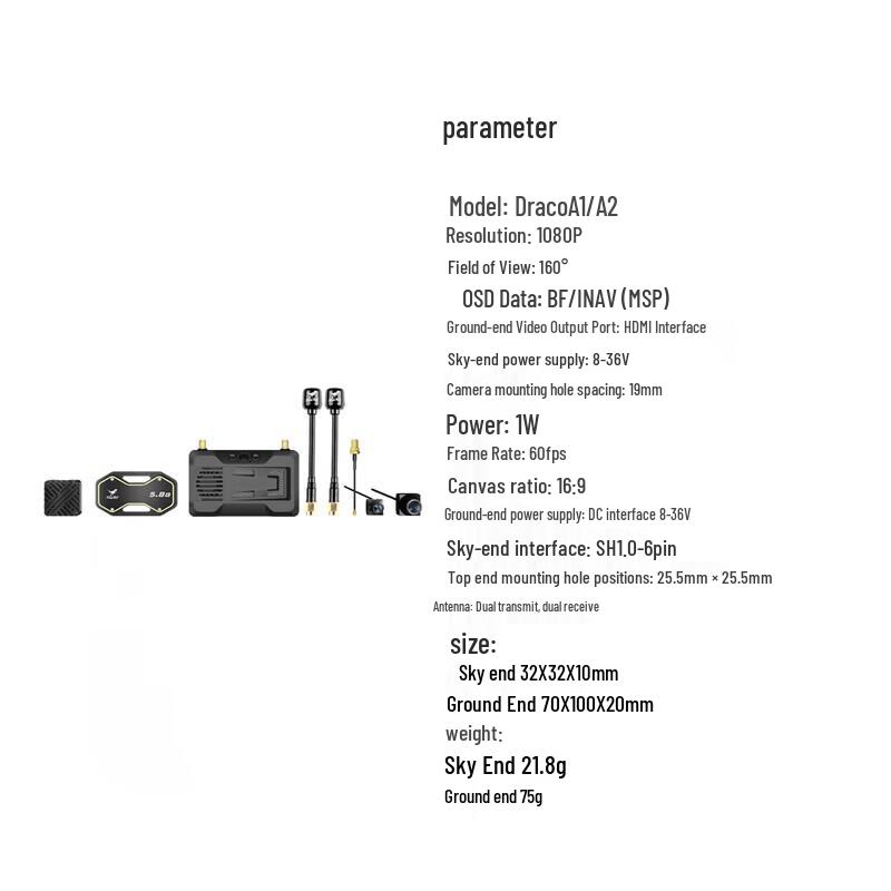 HGLRC Draco HD Digital FPV Video Transmitter