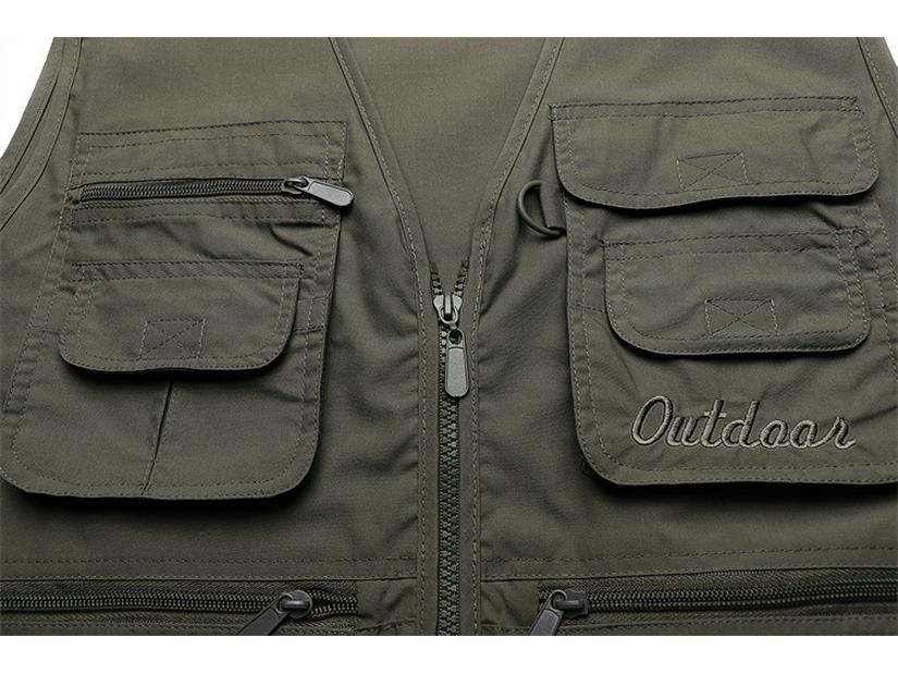 Men's Multi-Pocket Loose Vest for Outdoor Fishing & Photography - Plus Size, Casual Summer 