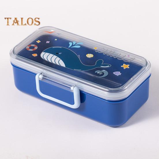 700ML Kids Bento Lunch Box Leak-proof Snack Box Cartoon BPA-Free Easy Carry Children Meal Prep Container with for School And Outdoor Adventures