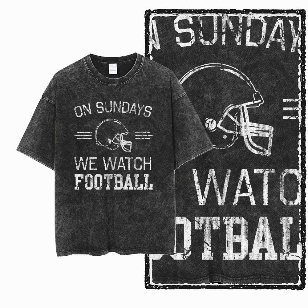 American Football Theme Vintage Graphic Printed Big Size Black Cotton Unisexs Retro TShirt G