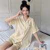 Bear Cartoon Cloud Cotton High Value Summer Women'S Loungewear Pajamas Short Sleeves Three-Piece Set