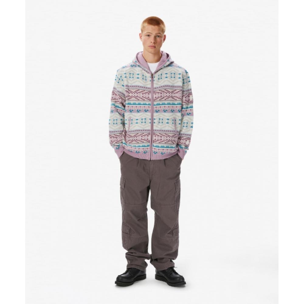 Thisisneverthat Hooded Zip Up Sweater Pink