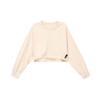 Felpa a Maniche Lunghe Girocollo Donna Top Beige HE3095