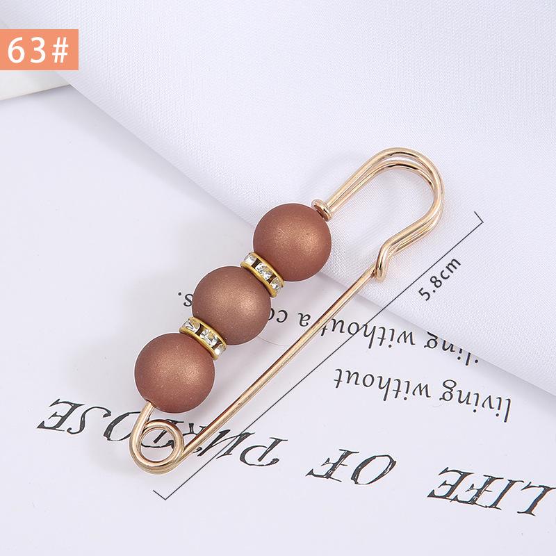 Pearl Anti-Exposure Brooch: Women's Waist-Cinching Pin & Clothing Decoration