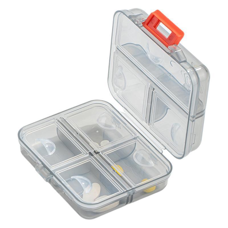 Portable Weekly Pill Organizer Box with 8 Compartments for 3x Daily Medication