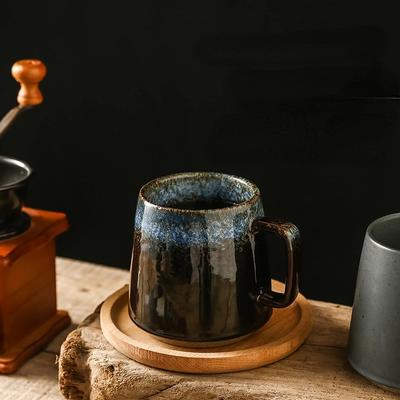 Retro Ceramic Coffee Cup Breakfast Cups Coarse Ceramic Mugs Afternoon Tea Luxury Tableware Mug