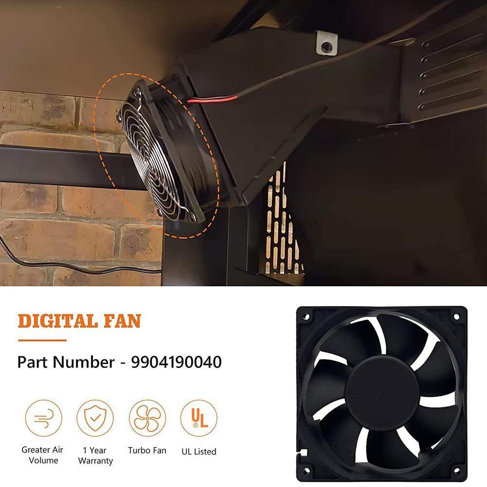 12038 Model Charcoal Grill Fan 120x120x38mm 1pc Black