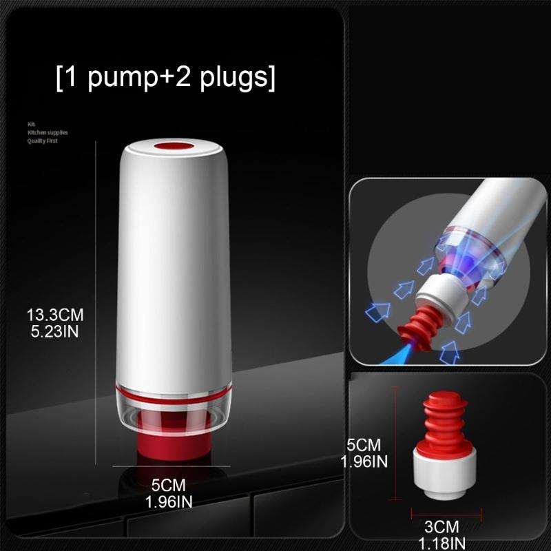 Wine Saver Pump Set Vacuum Pump Wine Bottle Stopper Wine Preserver Vacuum Saver Pump Wine Stoppers Party Bar Accessories