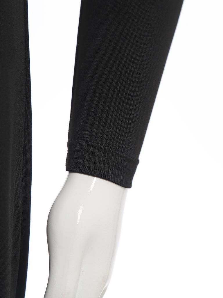 Girls Nun Halloween Costume Long Sleeve Contrast Color Stretch Dress Matching Nun Hat Accessory Set