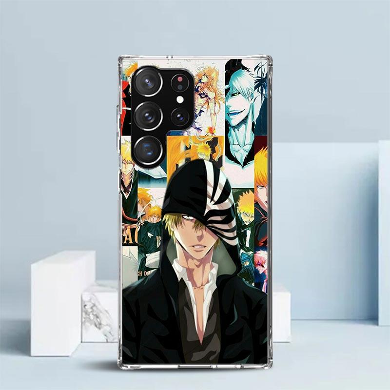 Ichigo Kenpachi Bleach Anime Phone Case For Samsung Galaxy S24 S25 Edge S26 Ultra S22 S23 Plus S21 + S20 FE Soft TPU Back Cover