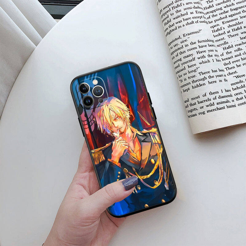 MH123 One Piece Sanji Phone Shell Case for iPhone 7 8 11 12 13 14 15 16 17 16E XS Pro Max XR X SE Air
