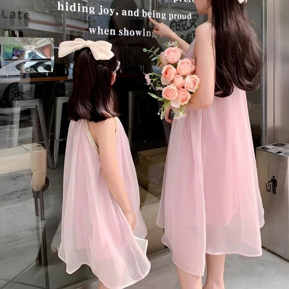 Girls' Summer Dress Vest Dress Girls' Summer Dress Princess Dress Children's Summer Beach Dress Baby Fairy Dress