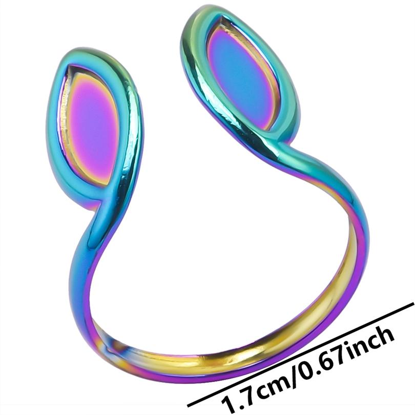 Rainbow Eye Horus Heart Star Ring Music Hip Hop Jewelry Stainless Steel Rings For Women Men Accessories Anillos Acero Inoxidable