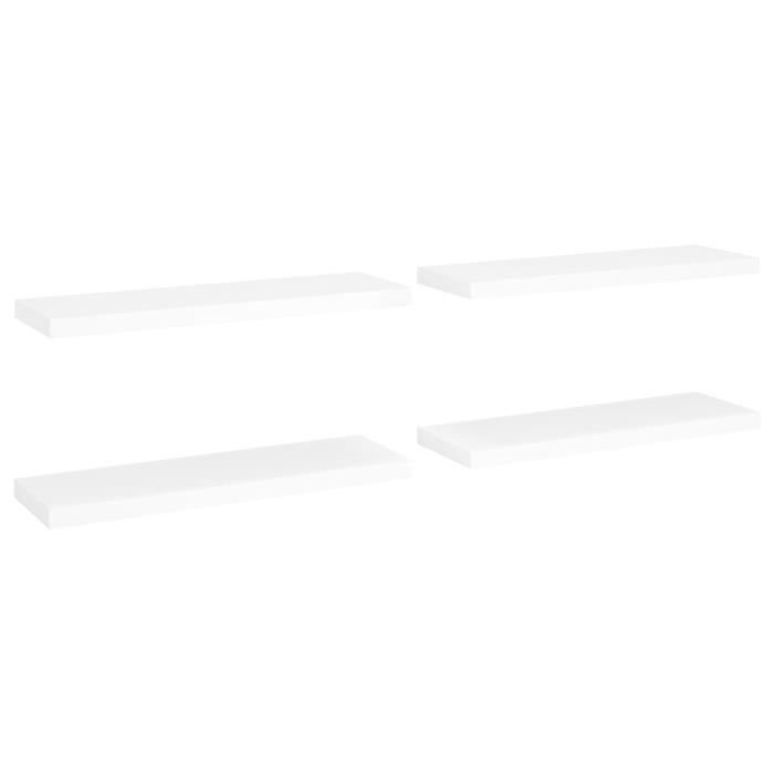 VidaXL Floating Wall Shelves 4 Pcs White 80x23.5x3.8 Cm MDF
