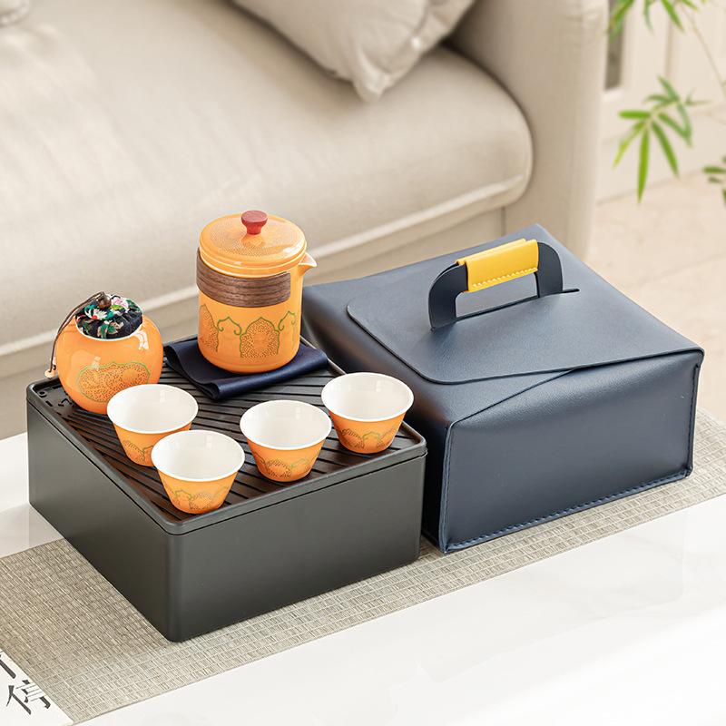 Outdoor Kung Fu Tea Set Portable Travel Tea Set Tea Pot Accompanying Kuaike Cup Business Gift