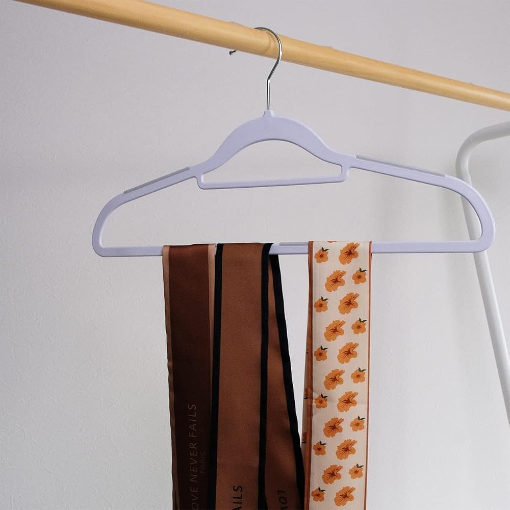 Shinko Hanger Shirt Hangers, Rubber Coating, 42cm Wide, Clothes Hangers, Prevents Clothes from