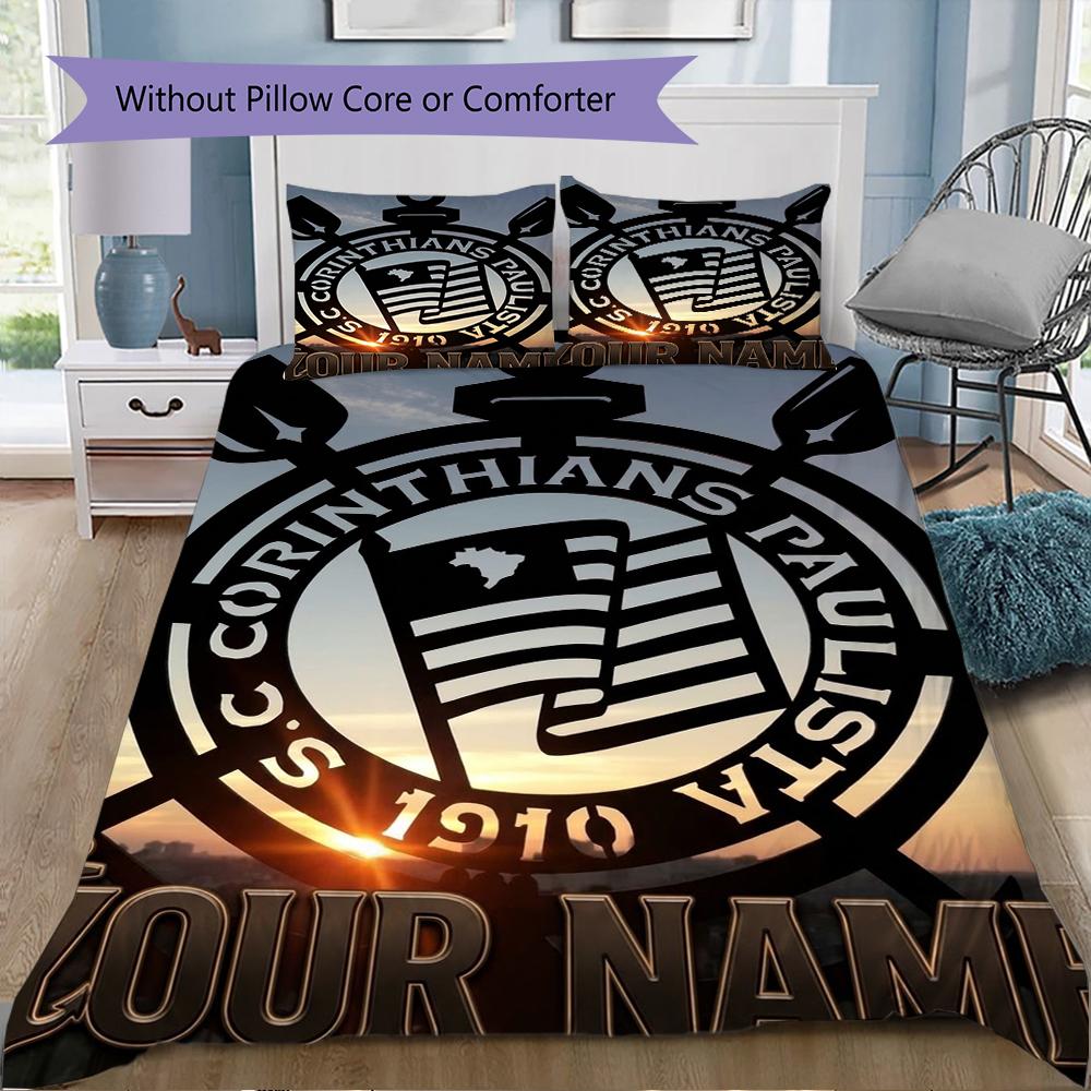 Custom Name Corinthians Pattern Bedding uilt Set uilt Cover Pillowcase Home Decoration Birthday Gift (1*duvet cover+2*pillowcase without core)