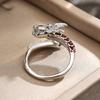 New Zircon Fashionable And Elegant Women's Adjustable Index Finger Double Colored Dragon Ring Party Festival Gift