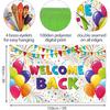 Welcome Back Banner - 5x3 ft - Welcome Home Decorations - Homecoming, Reunion, Baby Shower - White 100Den Polyester