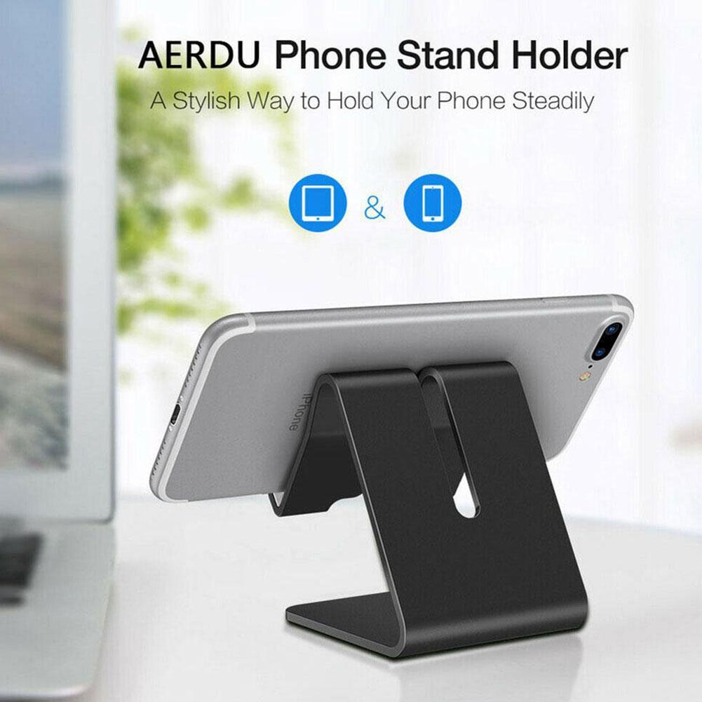 1PC Aluminum Alloy Desk Mobile Phone Holder Foldable Stand Bracket Metal Phone Tablet Universal K2Y2