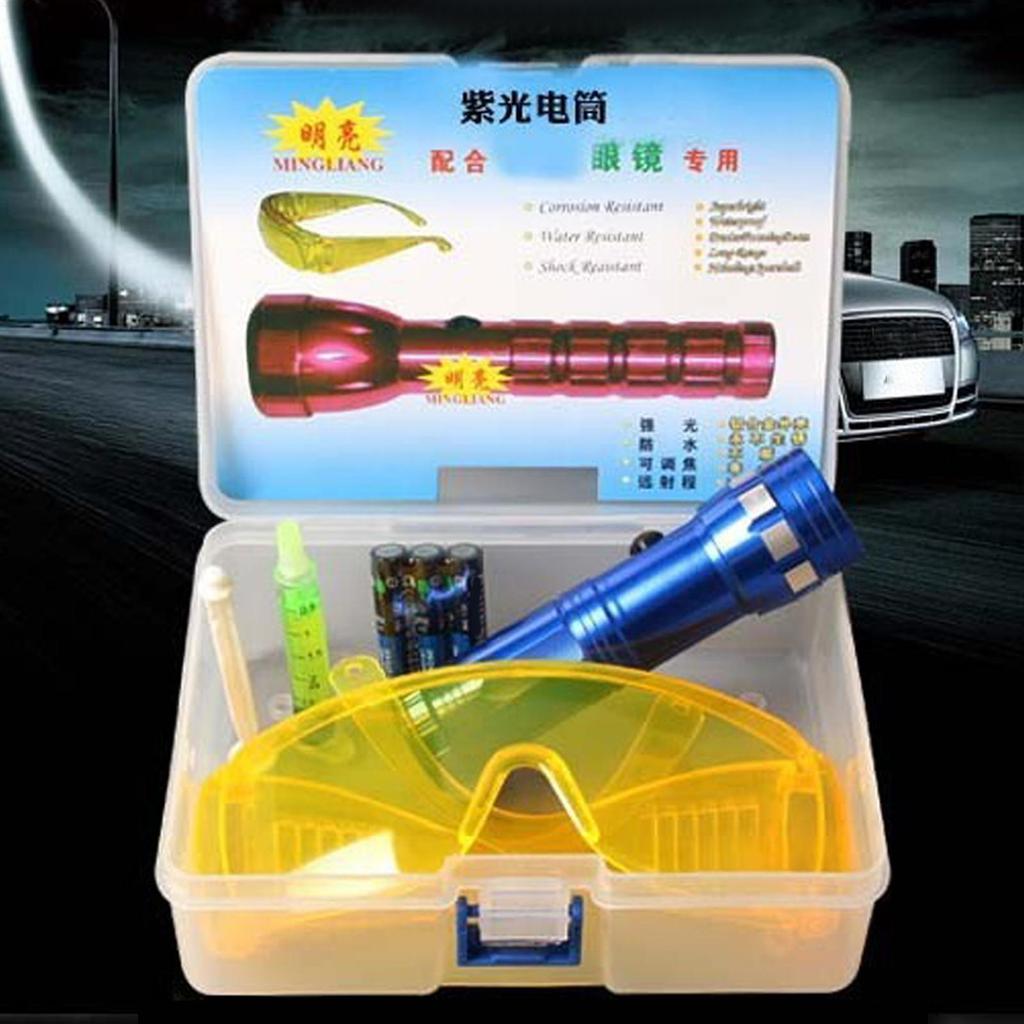 Car Refrigerant Leak Detector Kit Flashlight AC Leak Detection Tool Kit Professional Car Leakage Tester For Auto AC Repair Tool
