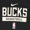 Nike NBA Milwaukee Bucks Practice Dri-Fit L/S T-shirt Black Men Streetwear DR6528-010