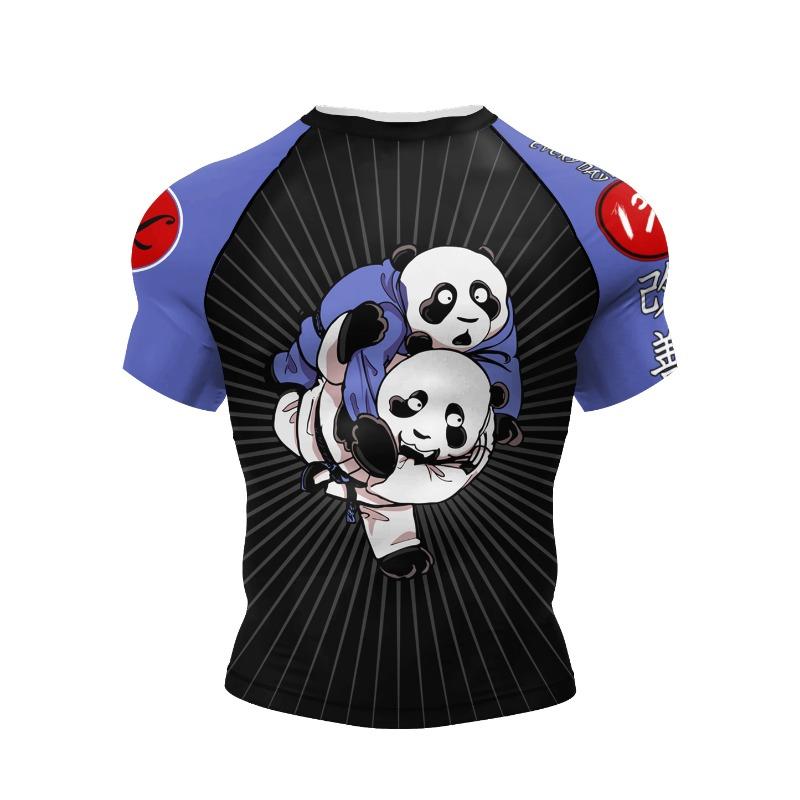 Persönliches beliebtes Design Sublimation Kurzarm Schwarz No Gi BJJ Jiu Jitsu Rashguard Kampf BJJ Mma Rash Guard Shirts für Männer