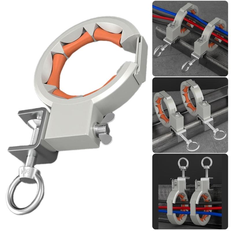 Strong Nylon Cable Guide Pulley 65mm Wide Opening Smooth Roller 330 Degree Rotation Strong for Bridge Installation